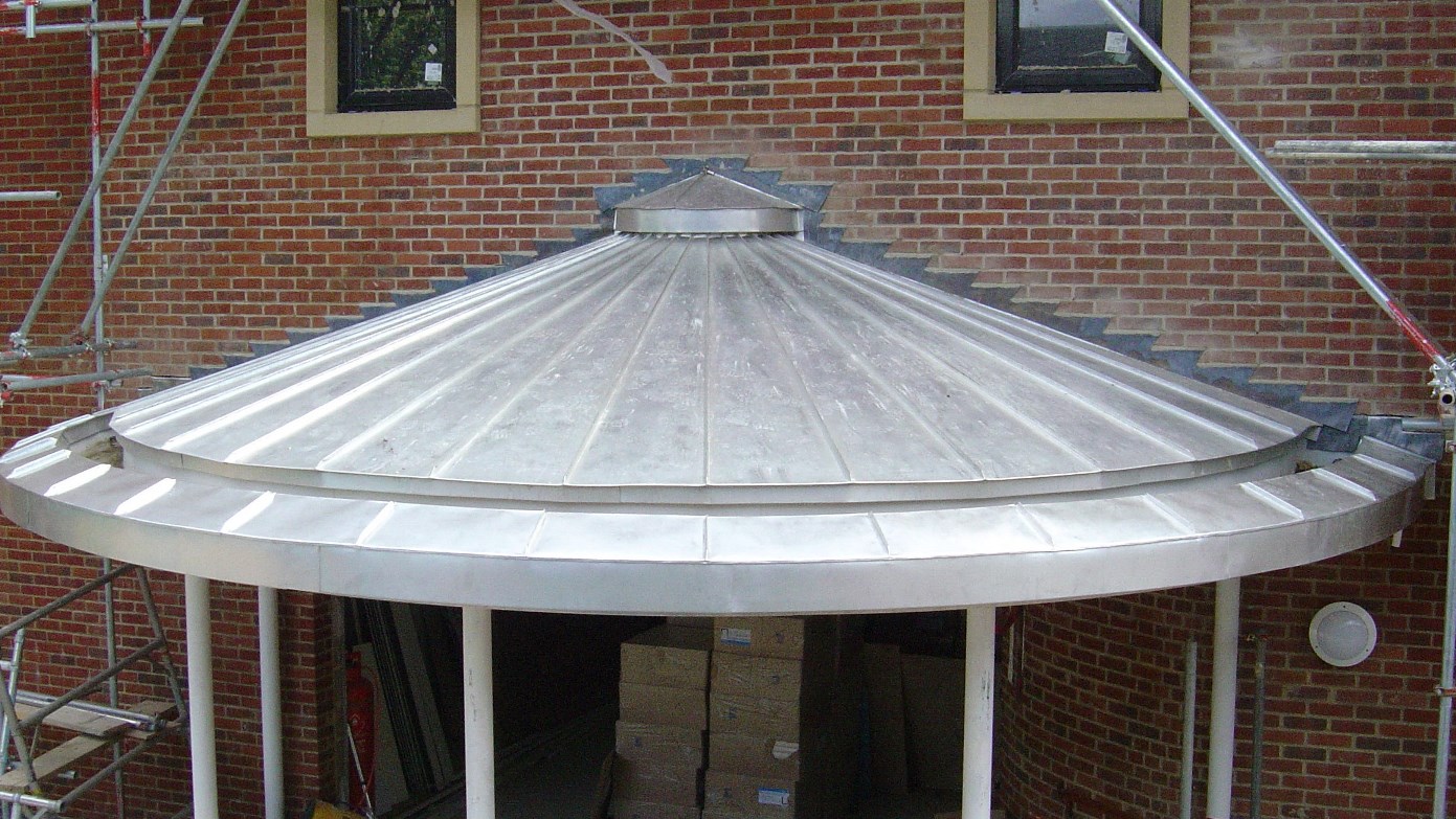Stainless Steel Entrance Roof prestige metal roofing